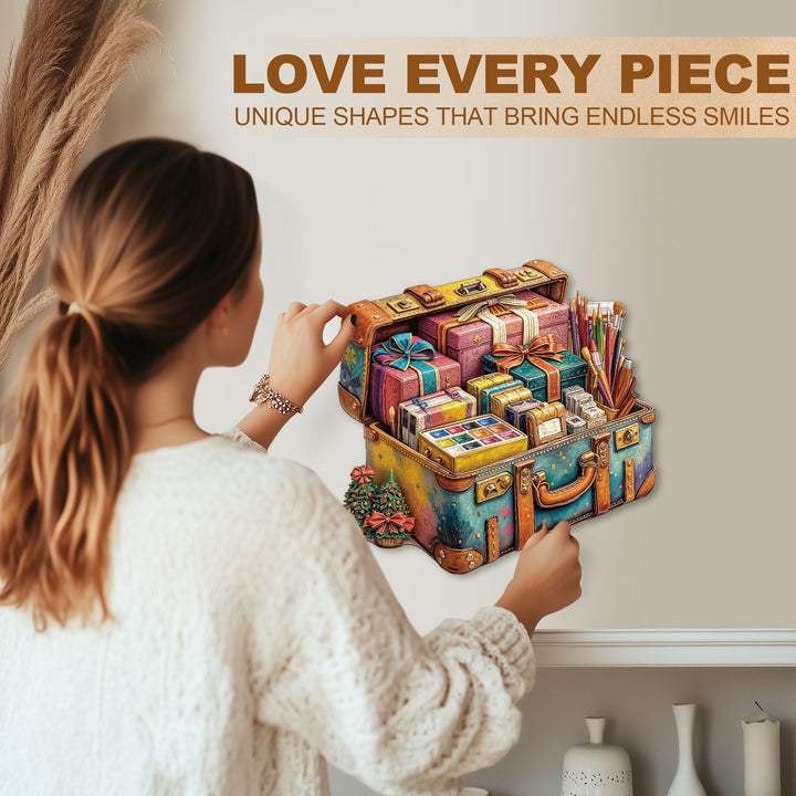 Painting gift box Wooden Jigsaw Puzzle