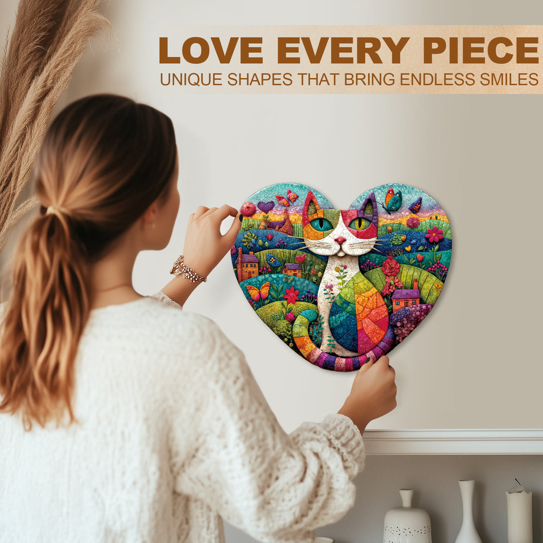 Mosaic Meadow Wooden Jigsaw Puzzle