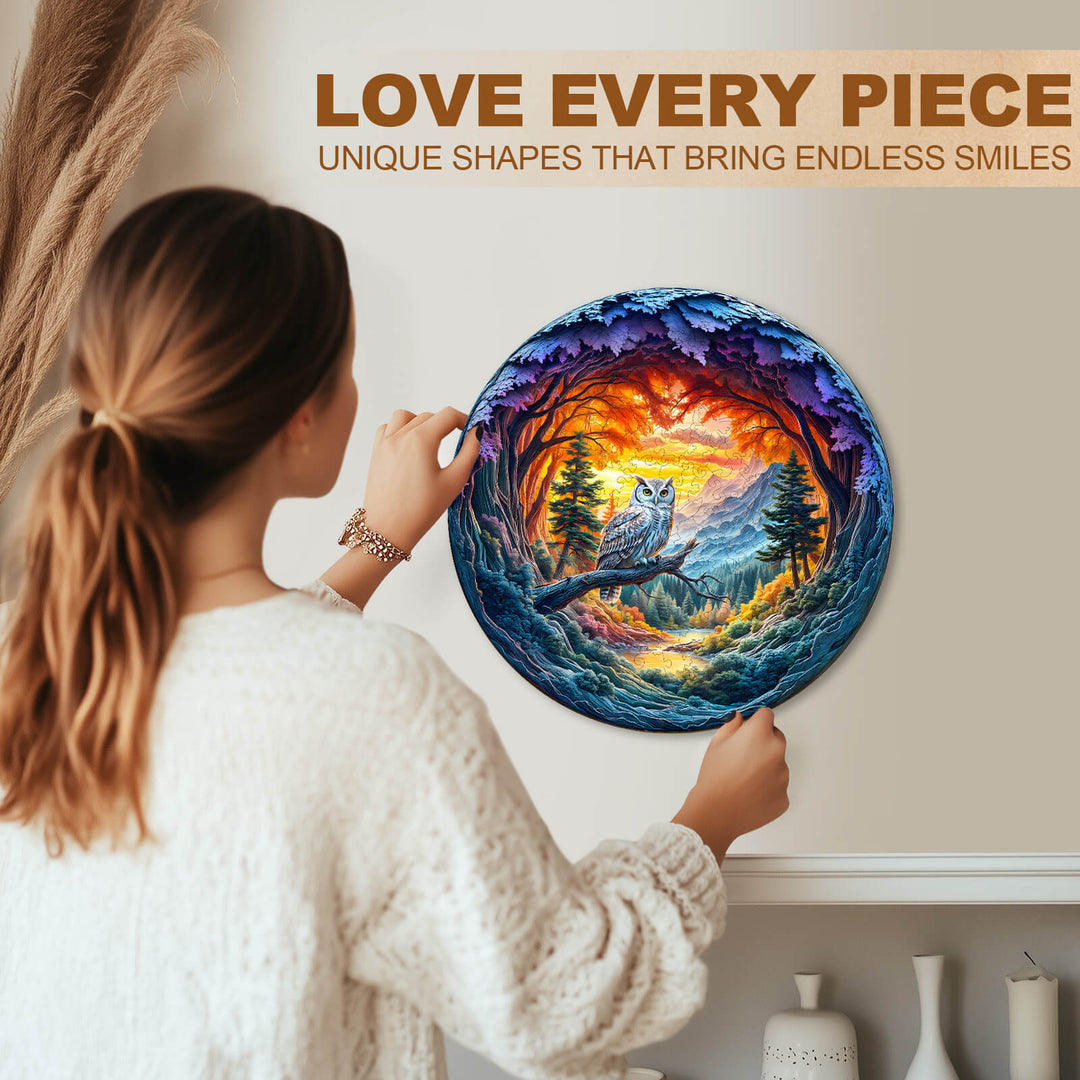 Serene Watcher  Wooden Jigsaw Puzzle