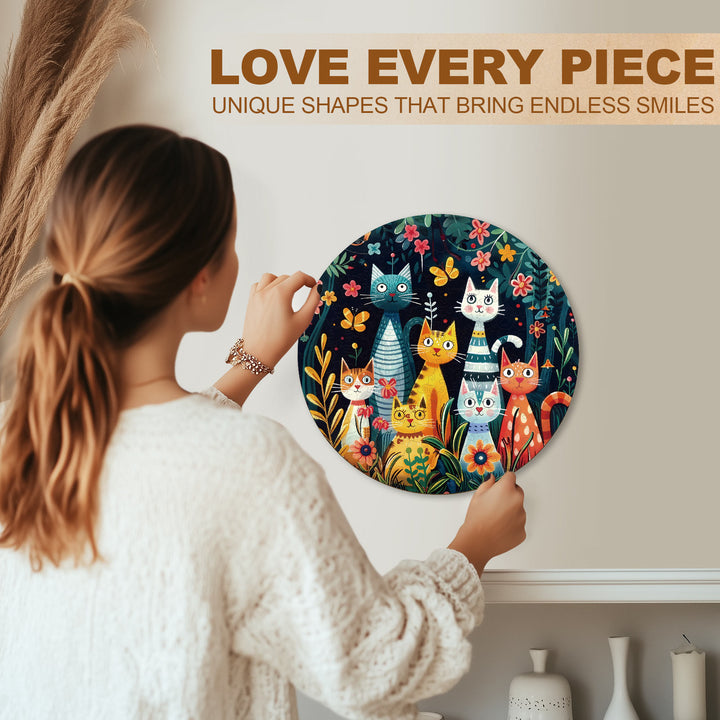 Forest Cat Story Wooden Jigsaw Puzzle