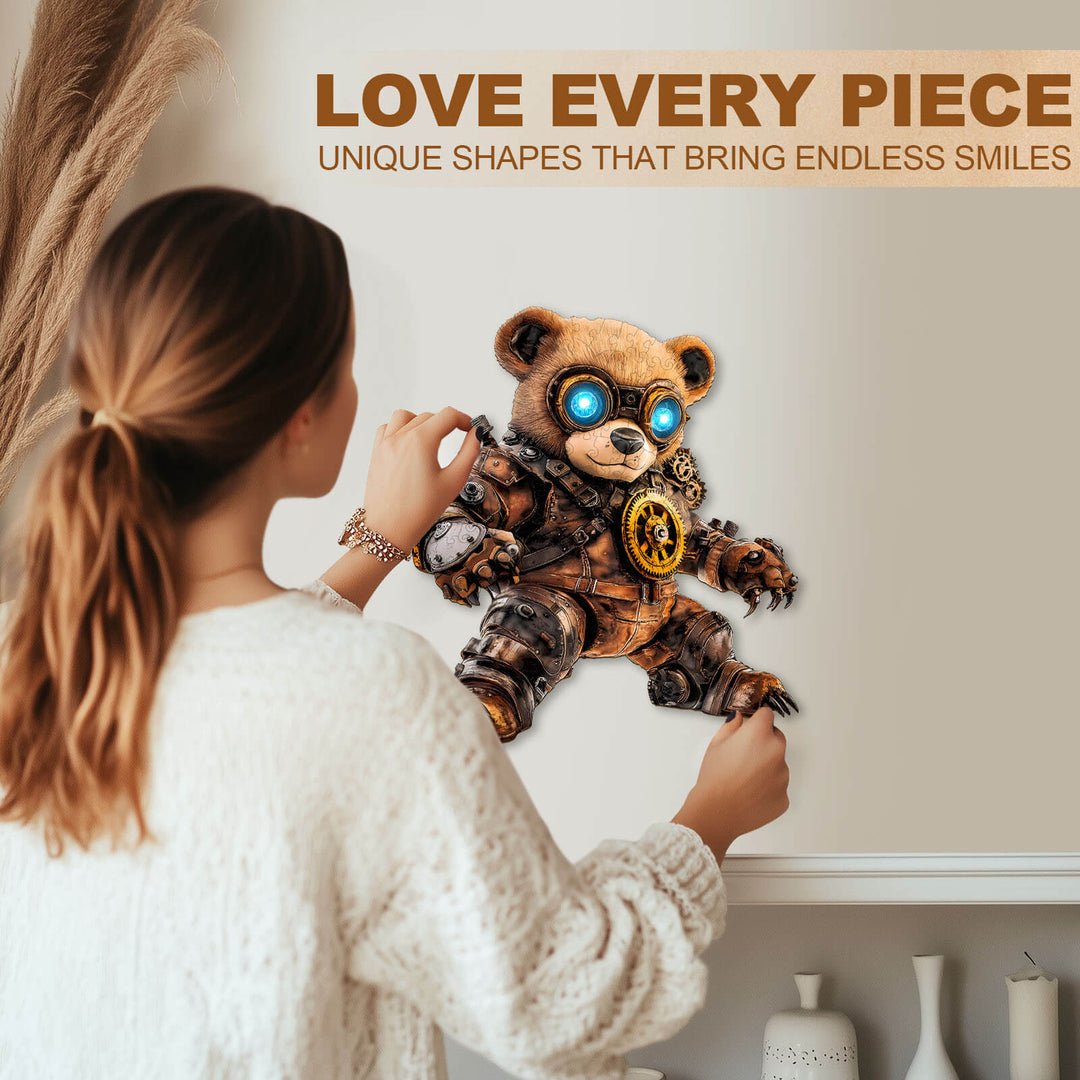 Cyber bear Wooden Jigsaw Puzzle