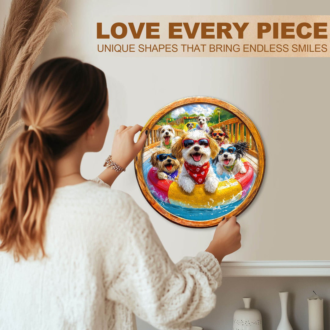 Happy Dogs Wooden Jigsaw Puzzle