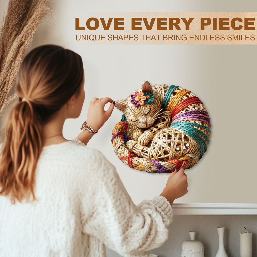 Twine Cat Wooden Jigsaw Puzzle