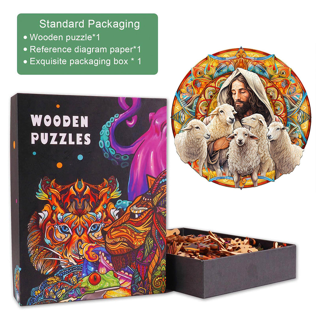 Jesus Shepherd Wooden Jigsaw Puzzle