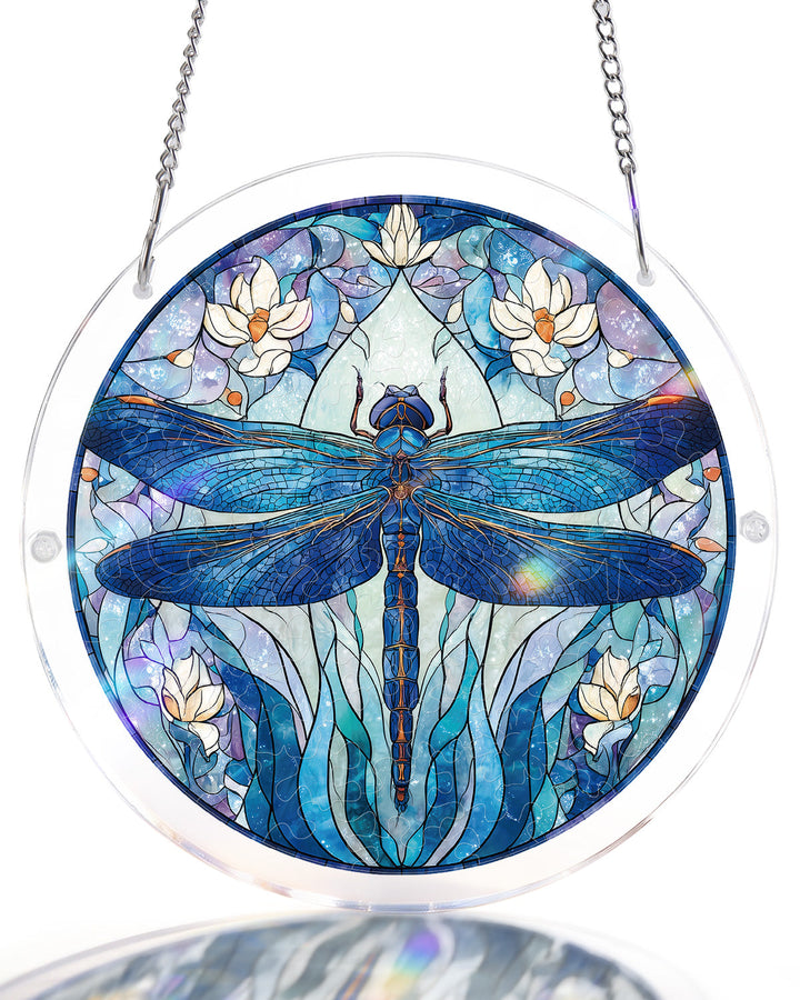 Acrylic Jigsaw Puzzle Suncatcher - Moonlit Dragonfly