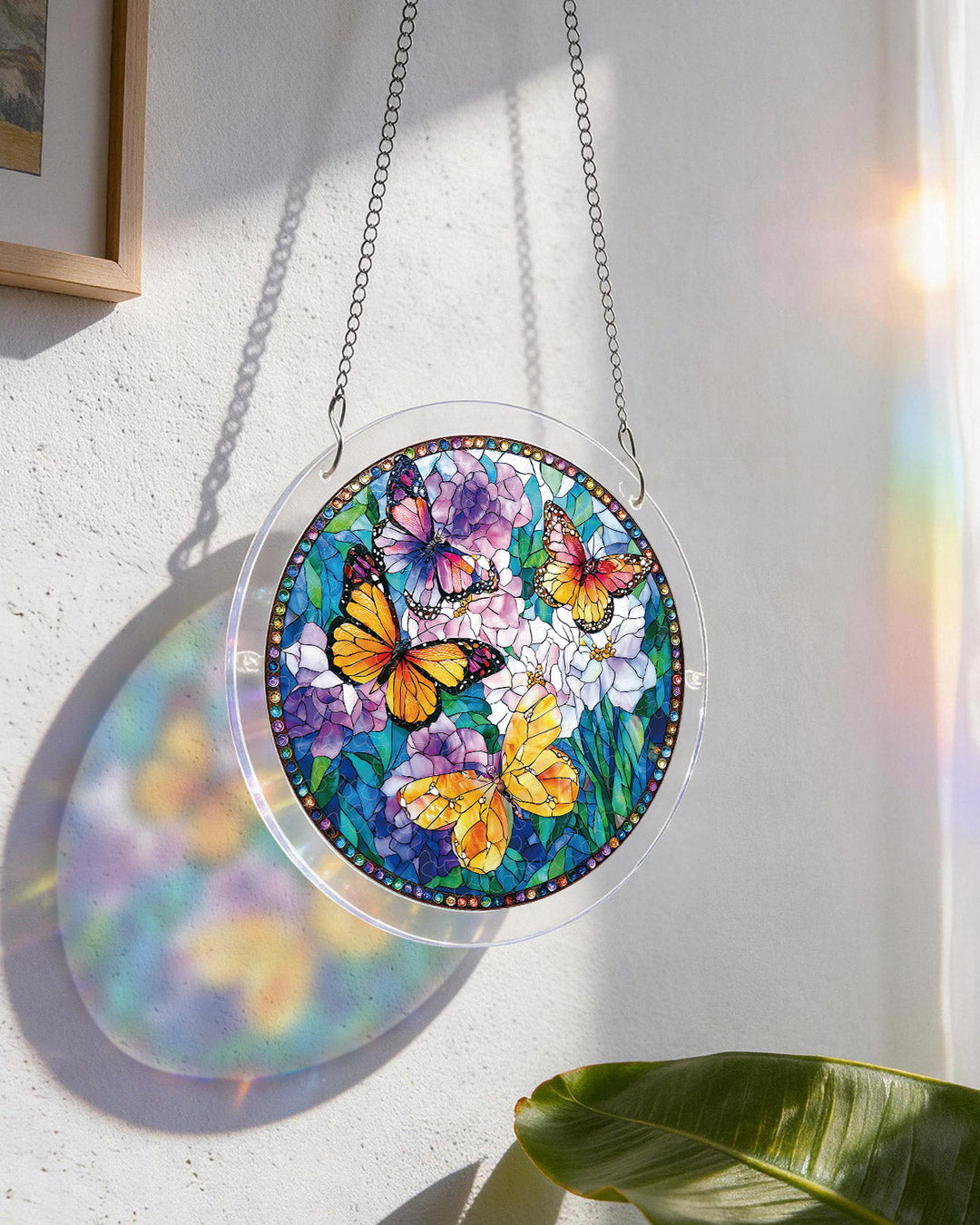 Acrylic Jigsaw Puzzle Suncatcher - Butterflies in Bloom